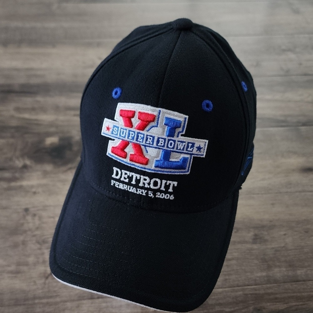 Black Baseball Cap with Red & Blue Embroidery